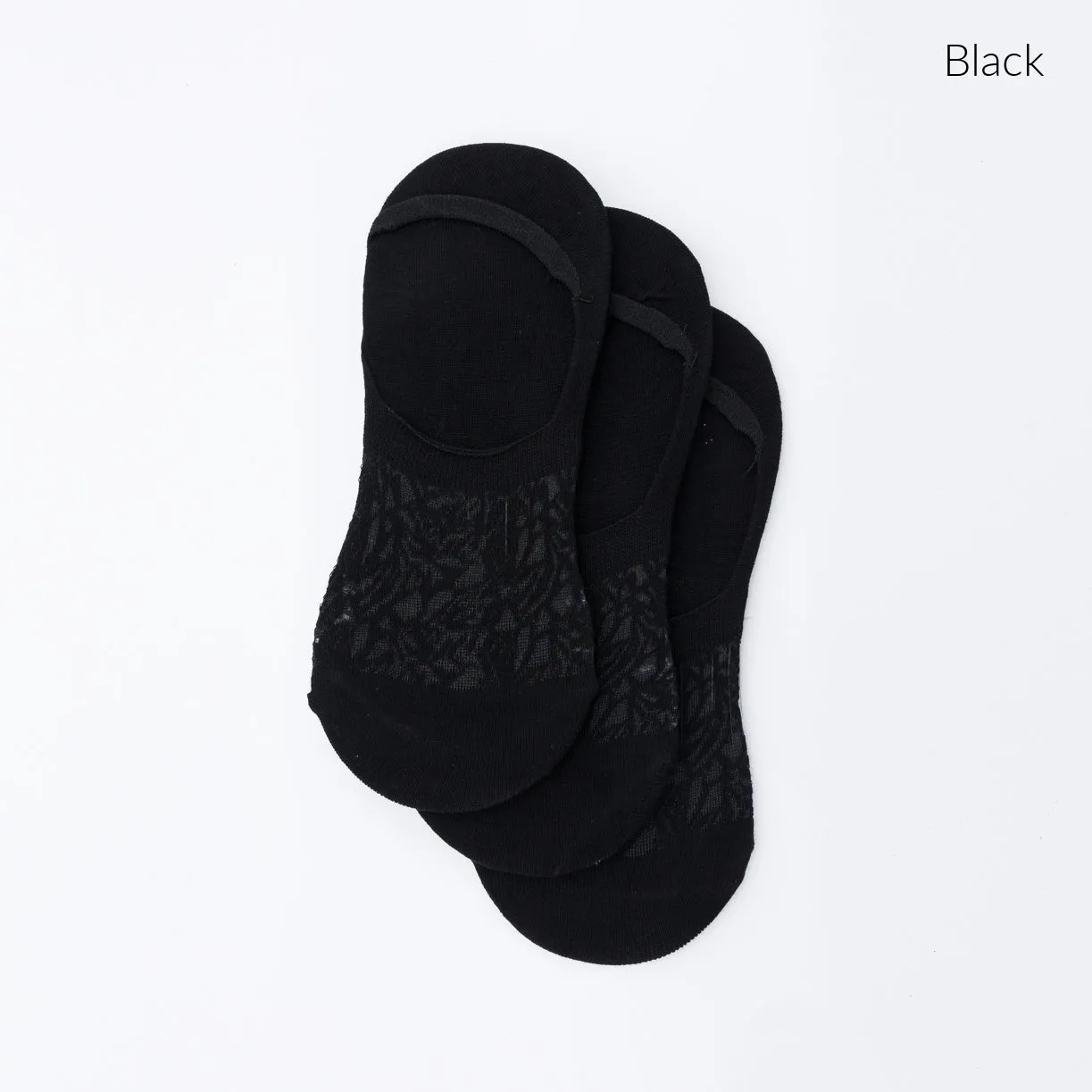 No Slip Knit Burnout Sneaker Socks- 3 Pack