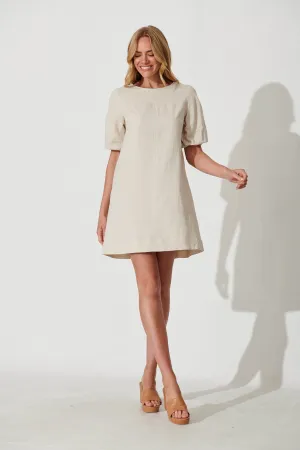 Oatmeal Cotton Linen Kyoto Dress