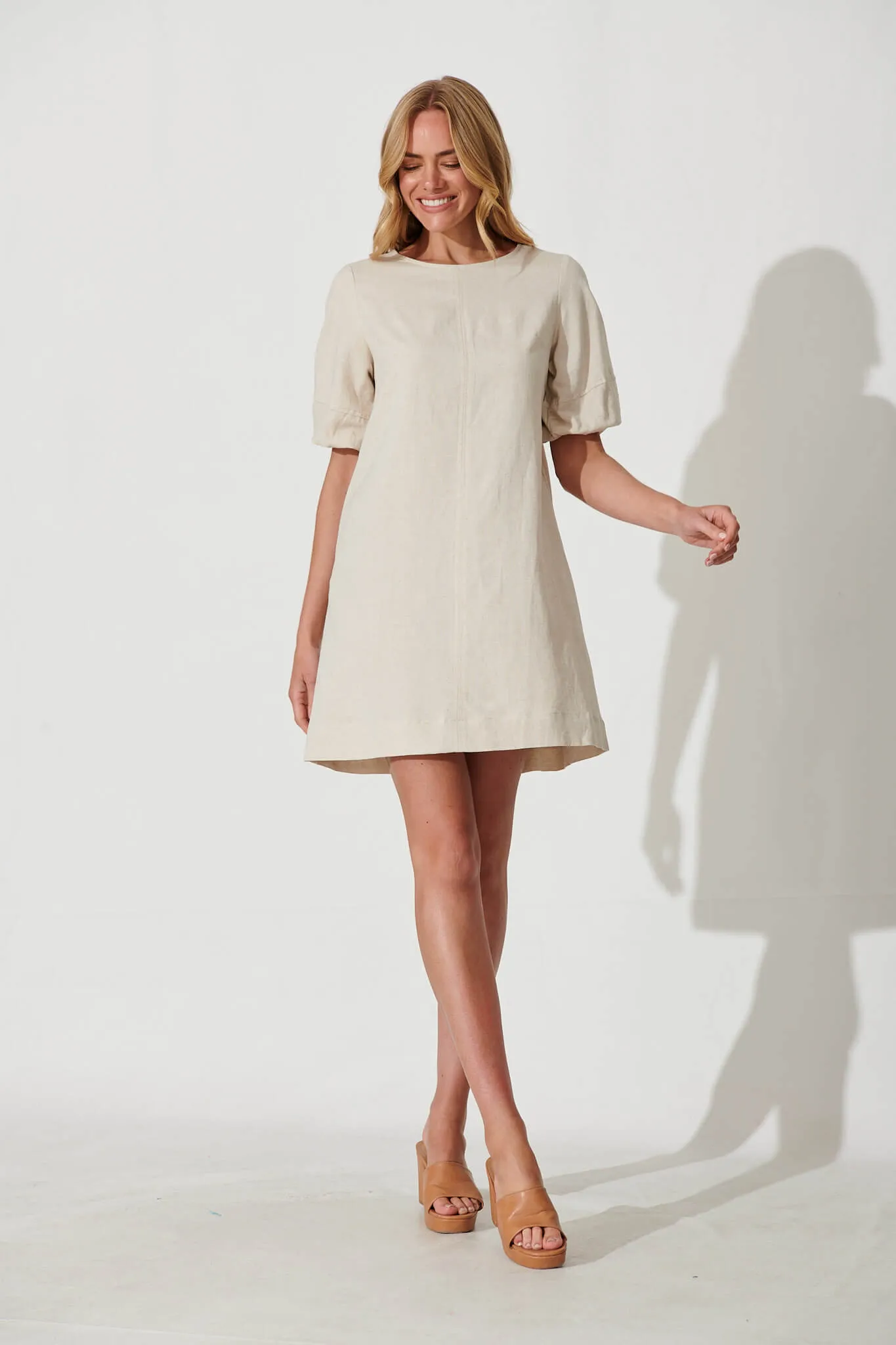 Oatmeal Cotton Linen Kyoto Dress
