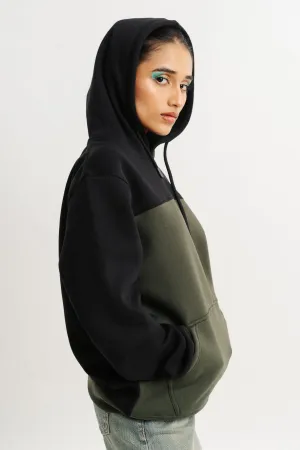 Olive Black Freakin Hoodie
