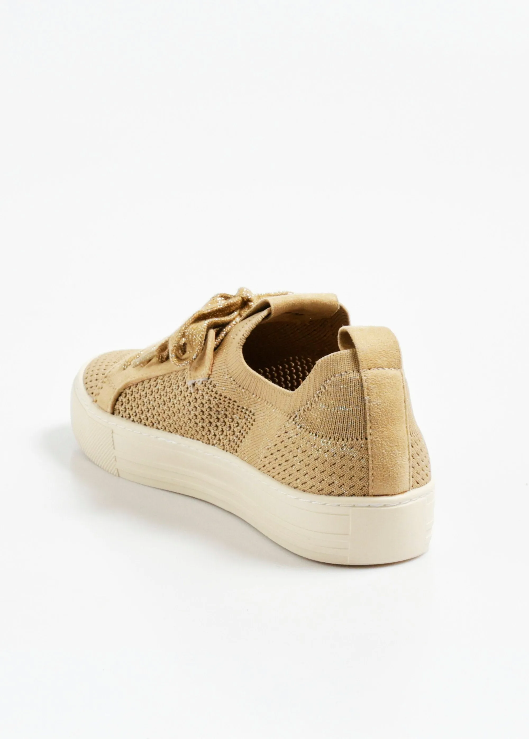Openwork mesh sneakers with laces