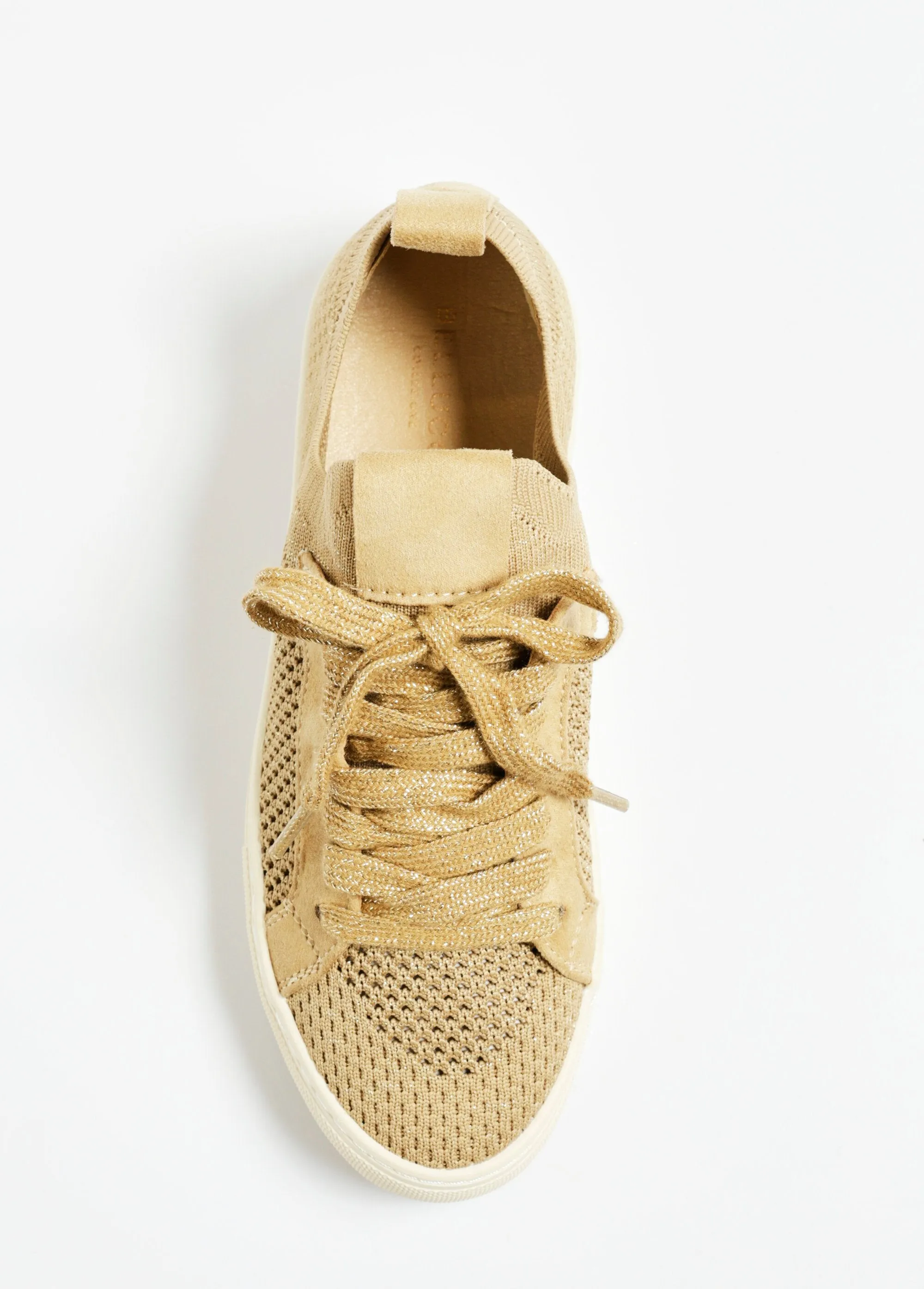 Openwork mesh sneakers with laces