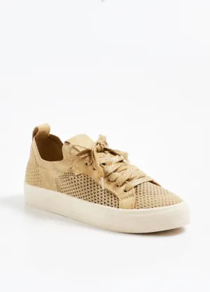 Openwork mesh sneakers with laces