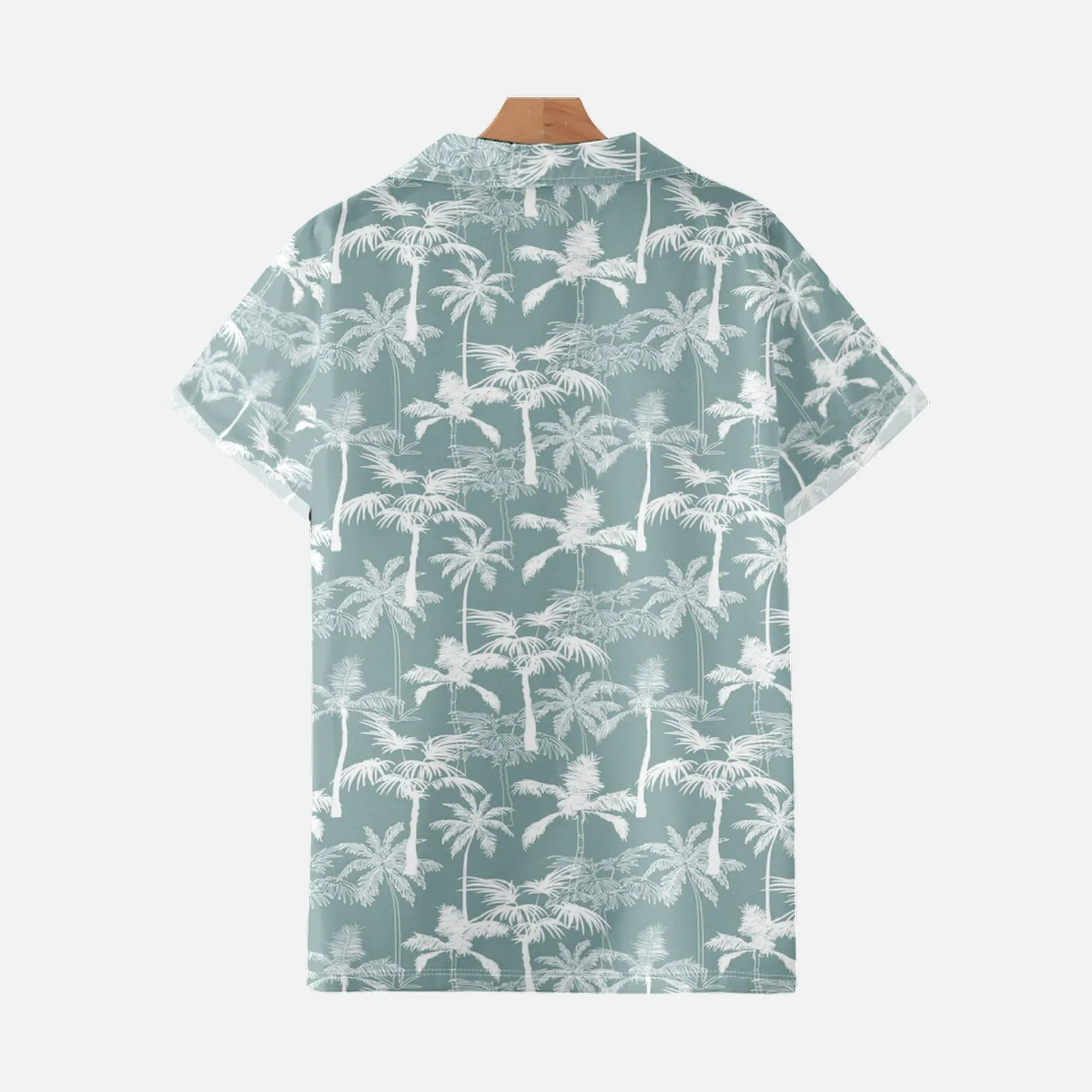 PALM TREE PRINTED ALOHA SHIRT