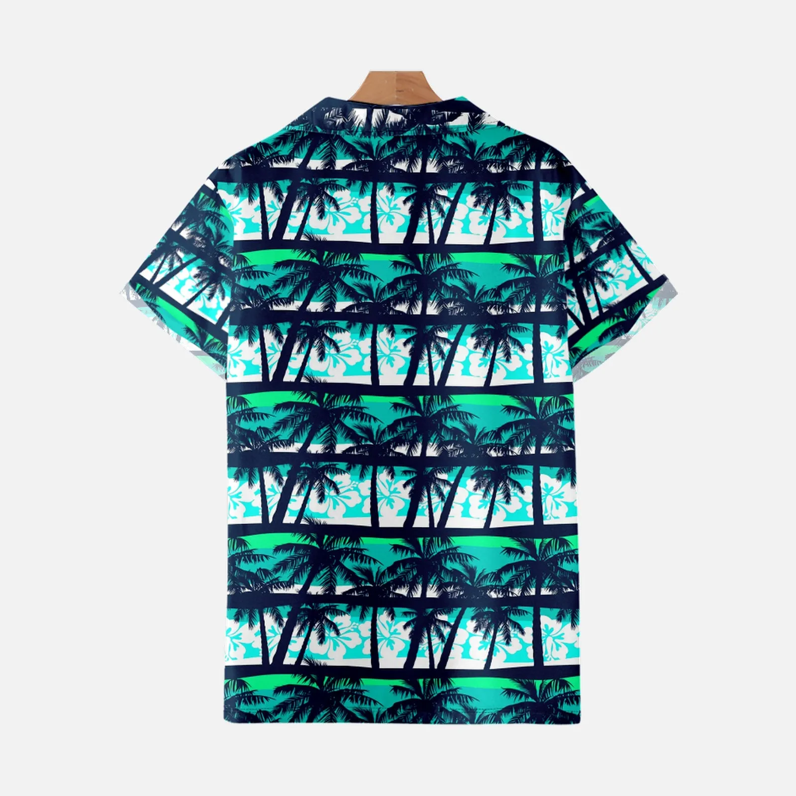 PALM TREE PRINTED ALOHA SHIRT