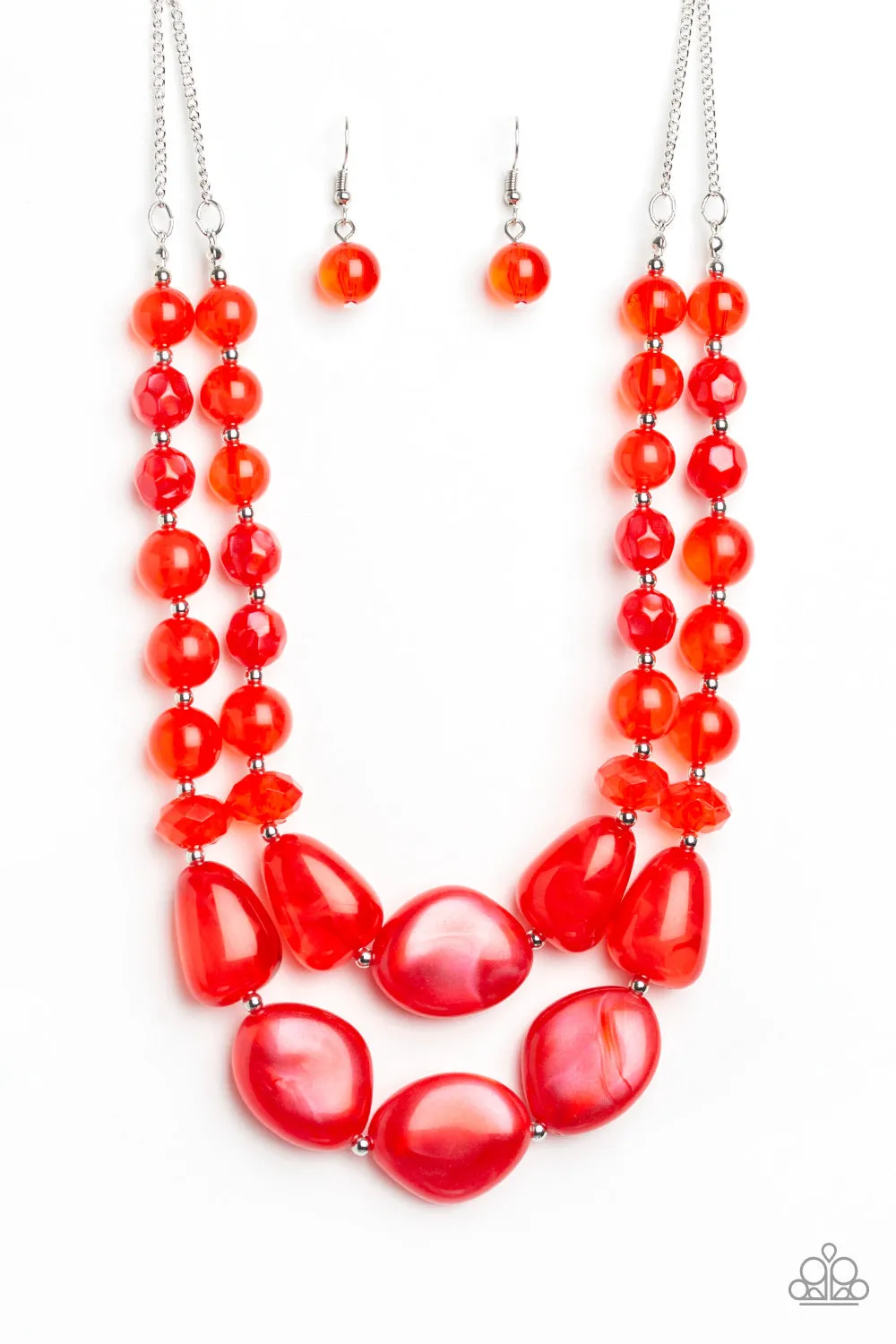 Paparazzi Beach Glam Necklace Red