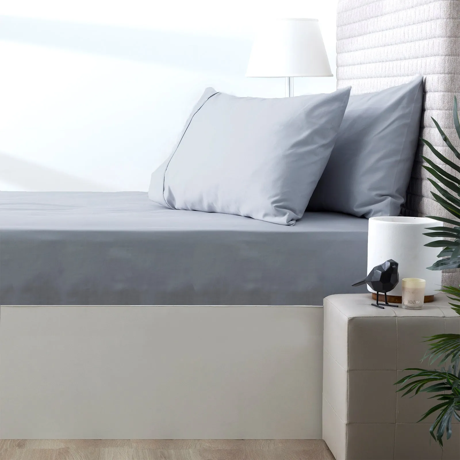 Park Avenue 500 Thread Count Natural Cotton Combo Set - Light Grey