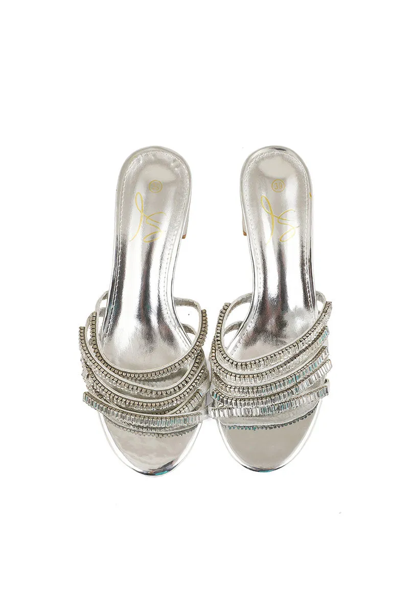 Party Wear Slip On I29155-Silver