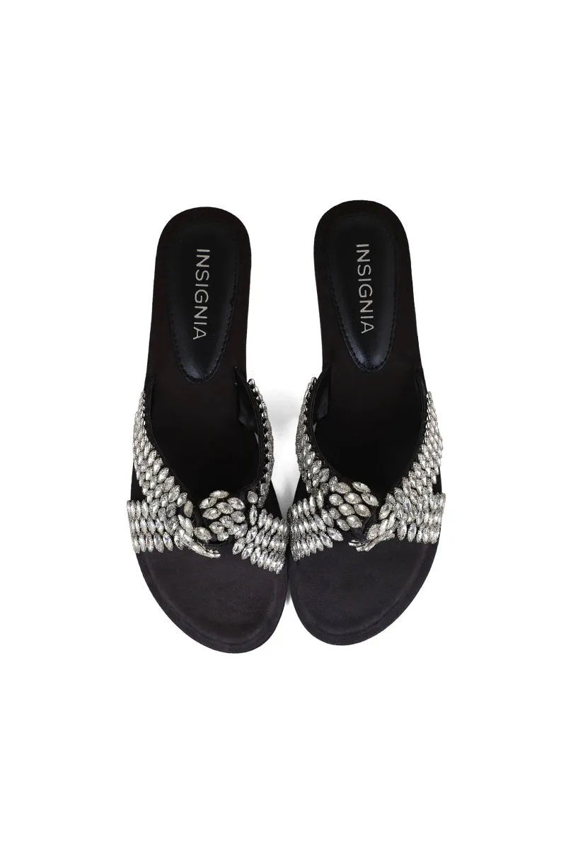 Party Wear Slip On I29243-Black