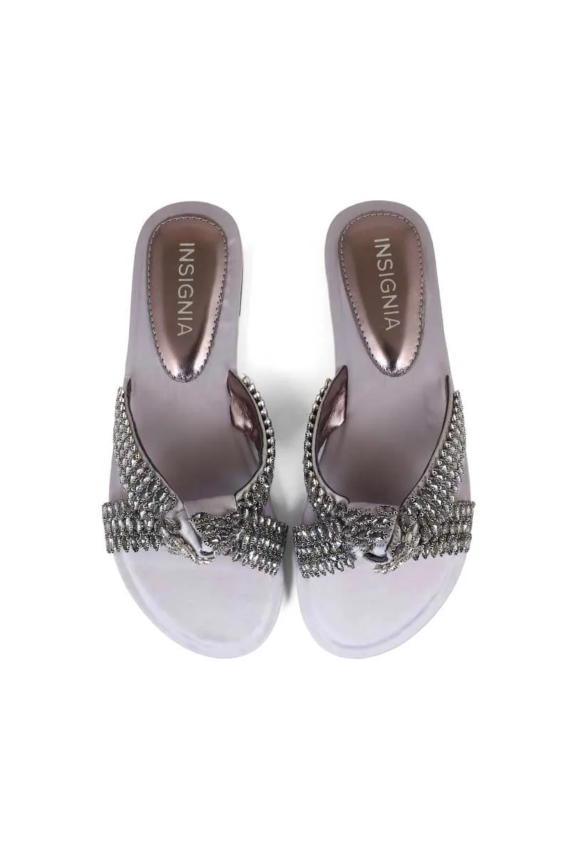 Party Wear Slip On I29243-Grey