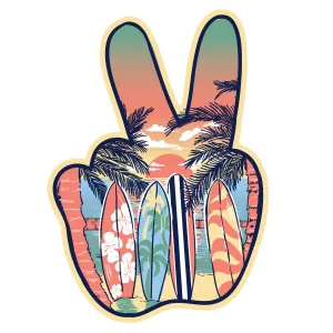 Peace Hand Beach Decal