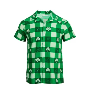 PLAID CLOVER BUTTON DOWN SHIRT