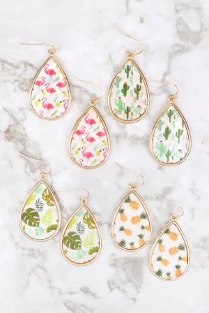 PLANTERA MOP FISH HOOK TEARDROP EARRINGS