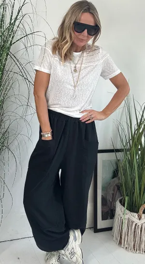 Pocket Cocoon Pant Black