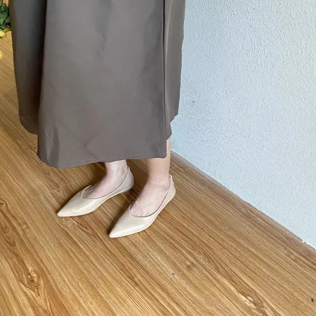 Pointed Rubber Sole Flats