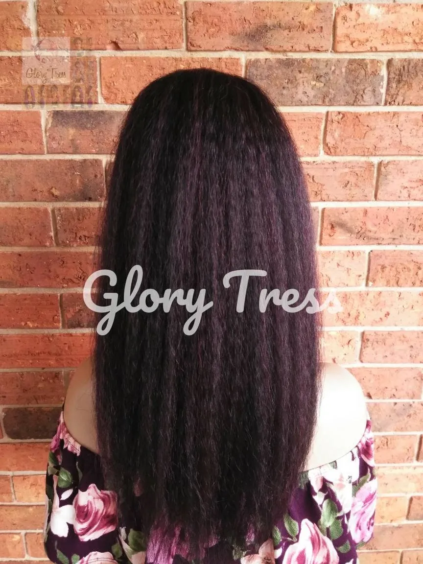 Ponytail, Yaki Straight Ponytail,  Wigs, Kinky Straight Ponytail, Drawstring Ponytail, Ponytail Hair Piece, Yaki Texture //DELIVER