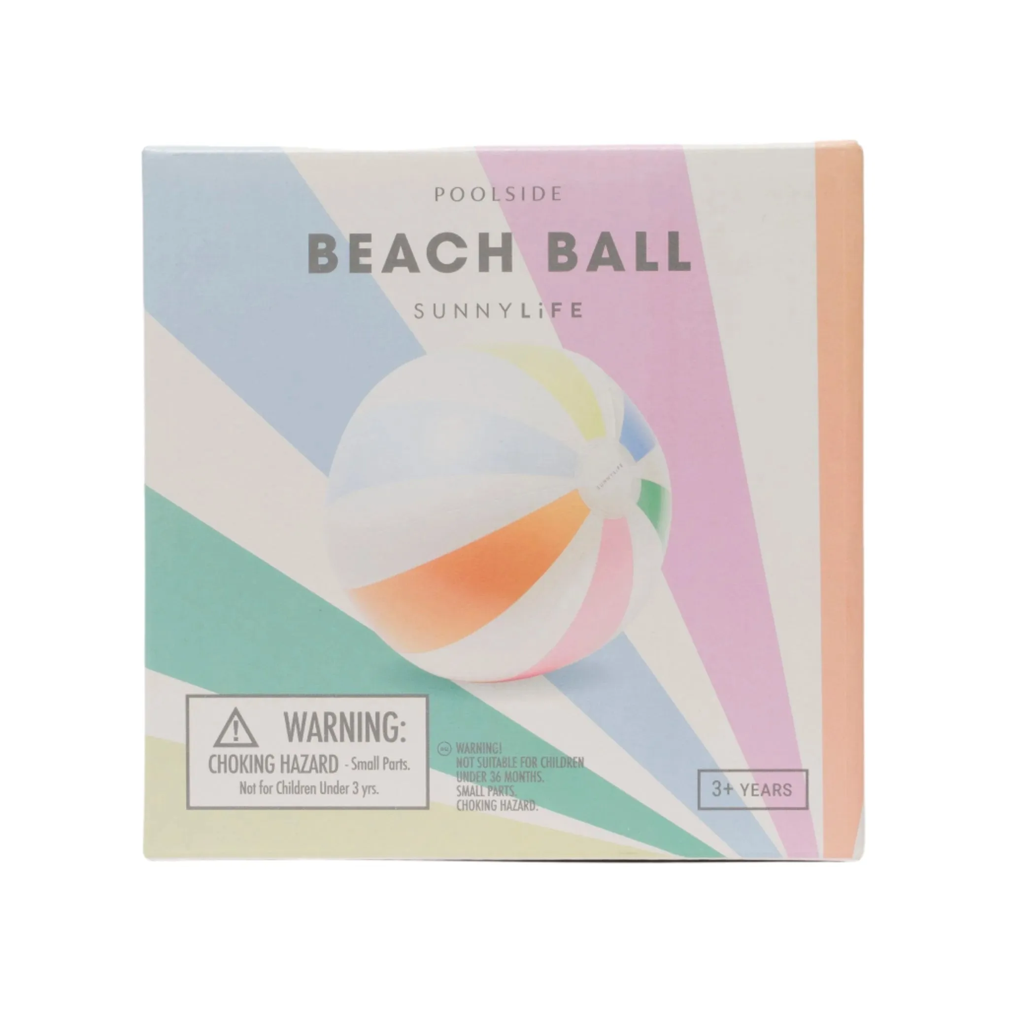 Pool Side Inflatable Beach Ball - Pastel Gelato - 3 