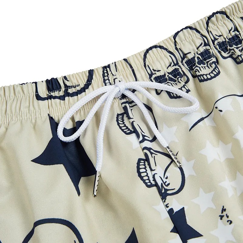 RETRO SKULL STAR 11'' INSEAM SWIM TRUNKS