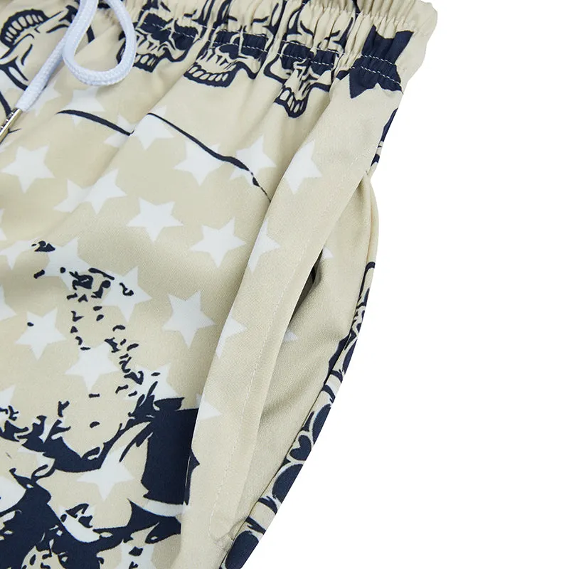 RETRO SKULL STAR 11'' INSEAM SWIM TRUNKS