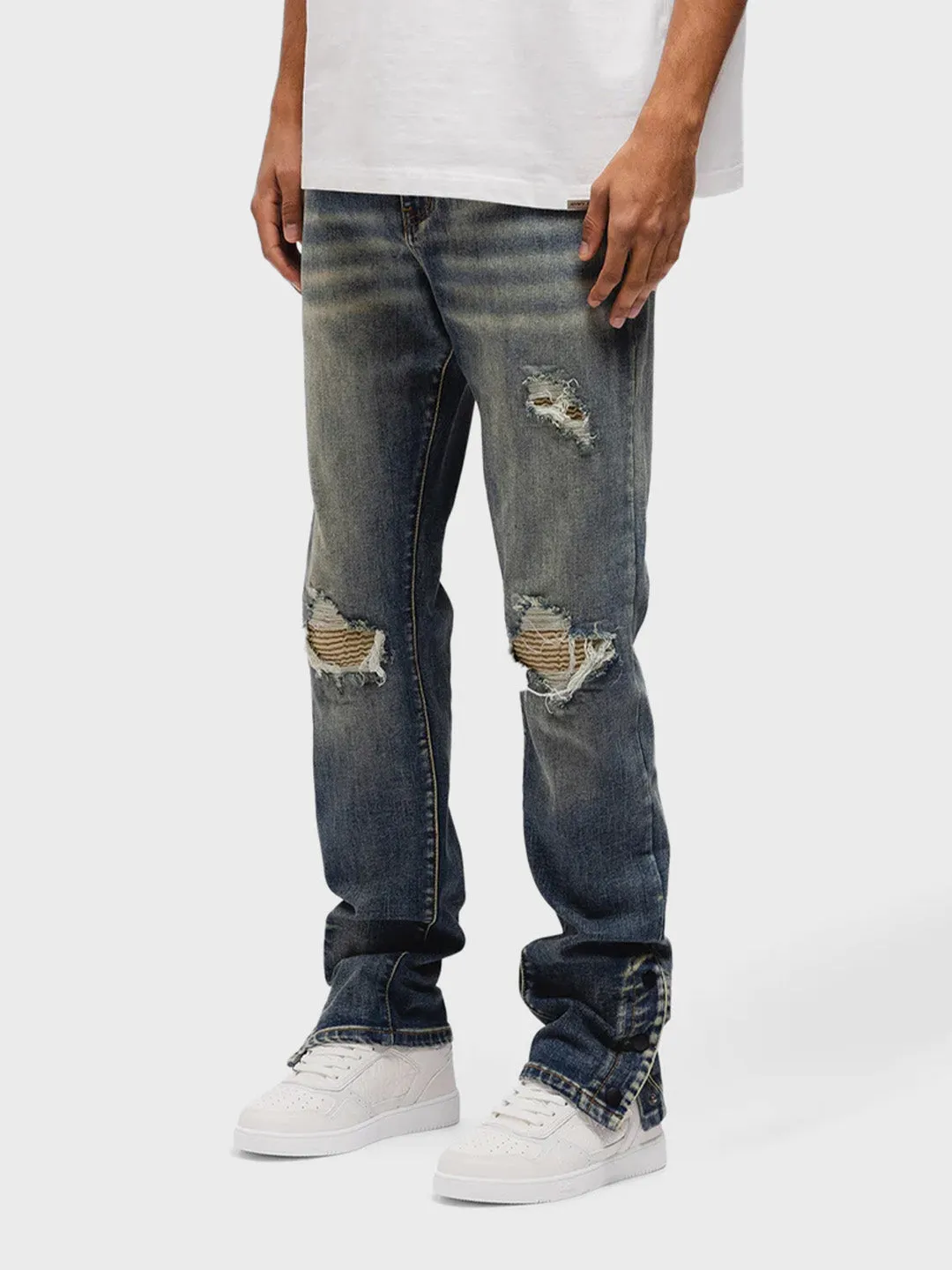 Rivero Button Jeans | Dark Blue Denim