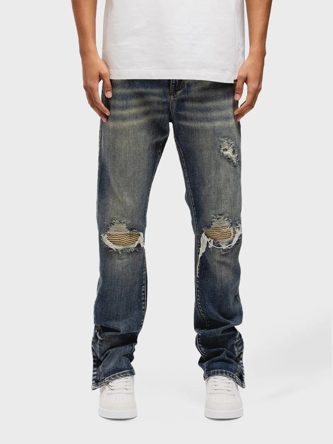Rivero Button Jeans | Dark Blue Denim