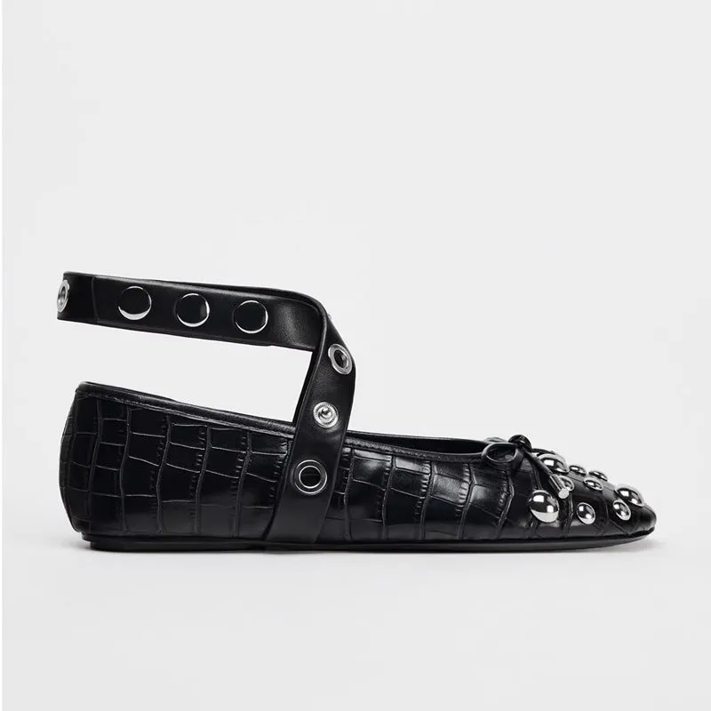 Round Toe Flats Slip-Ons