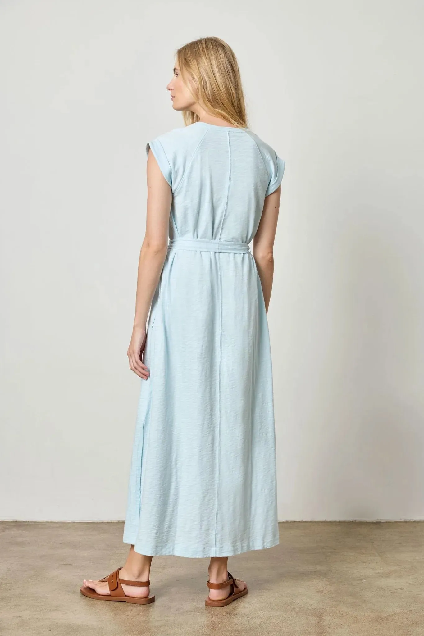 Saddle Sleeve Maxi Dress in Spa
