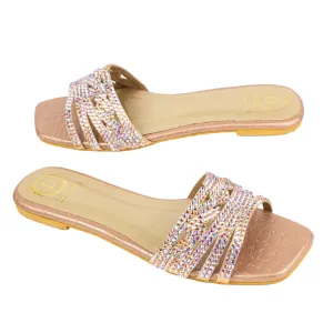 Salwa Flats S84F - Glitter Rose