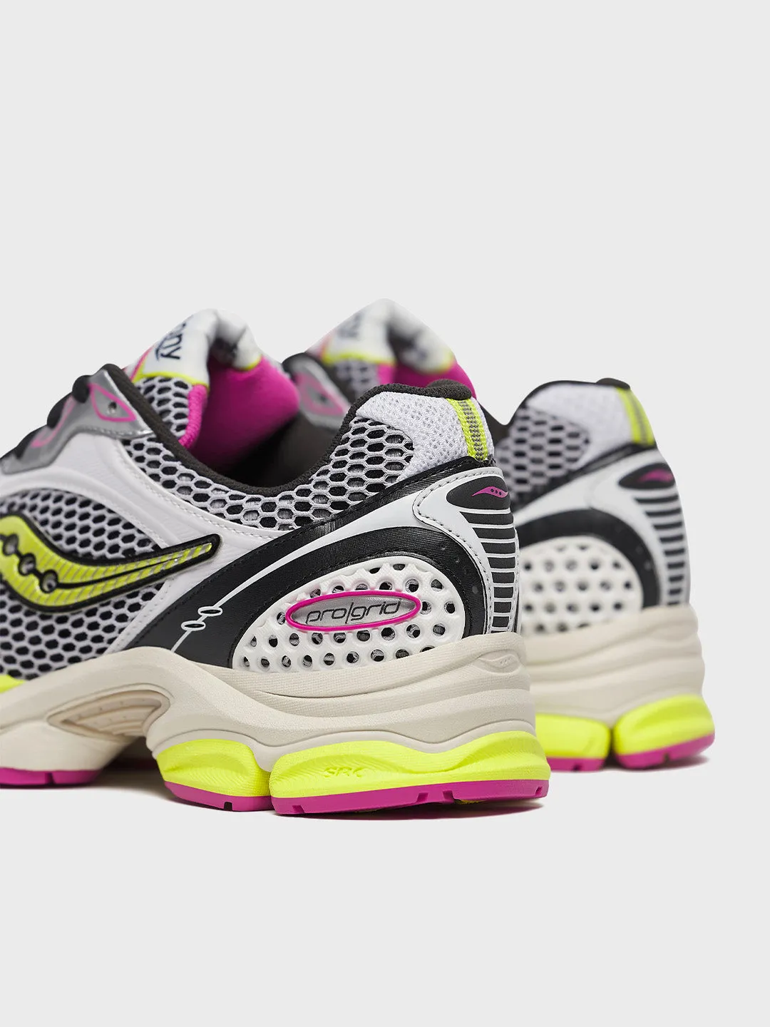 Saucony Progrid Triumph 4 Sneakers | White/Fluo