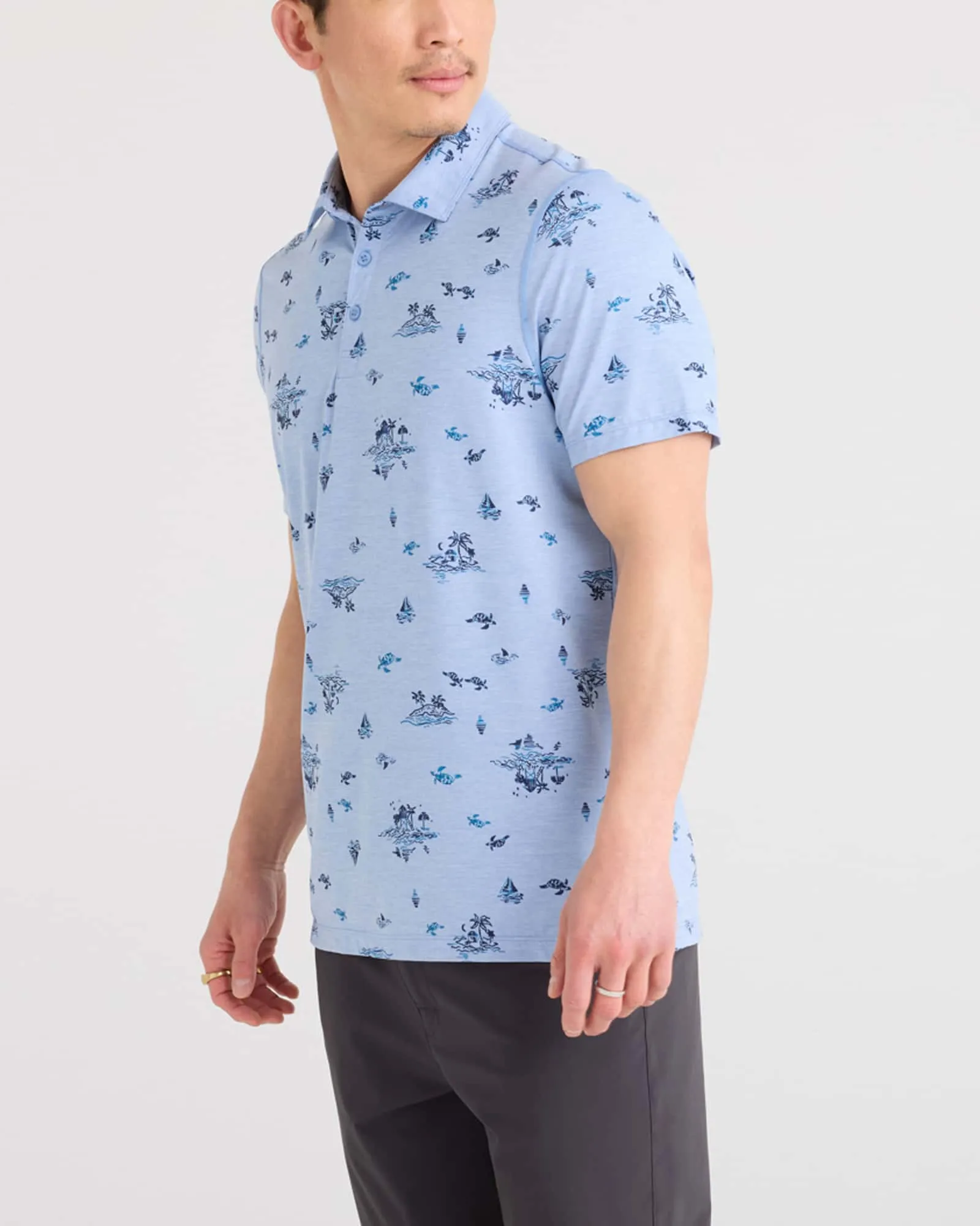 Saxx Mens DropTemp® All Day Cooling UPF Performance Polo