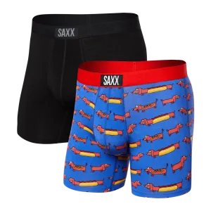 Saxx Vibe Boxers - Weiner Dog / Black (2 Pack)