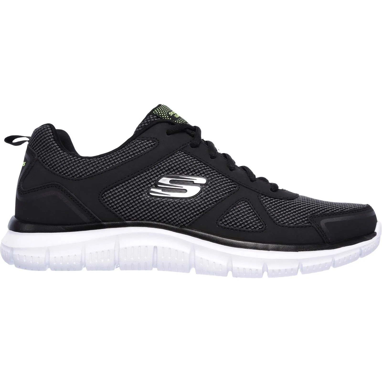 Skechers 52630 Track Bucolo Sport-Sneaker für Herren, weite Passform, Schwarz/Weiß
