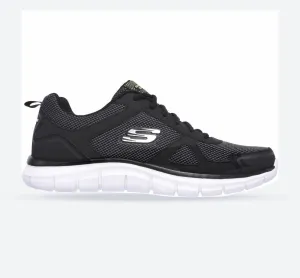 Skechers 52630 Track Bucolo Sport-Sneaker für Herren, weite Passform, Schwarz/Weiß