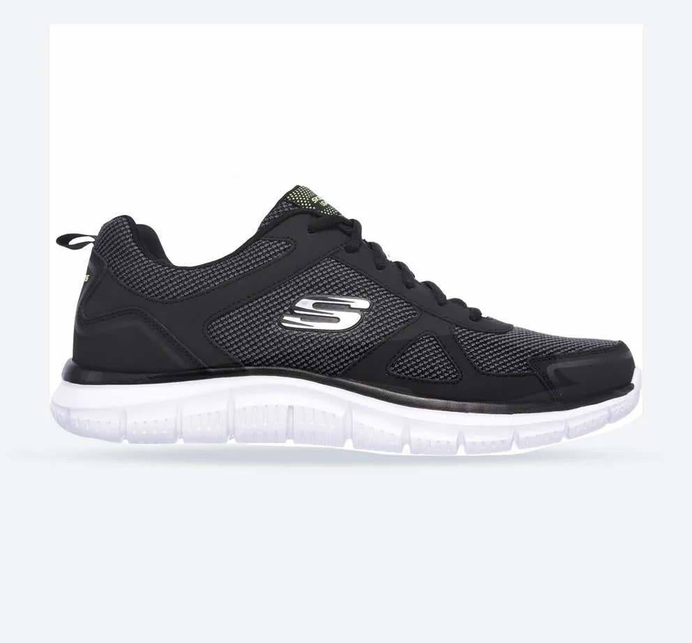 Skechers 52630 Track Bucolo Sport-Sneaker für Herren, weite Passform, Schwarz/Weiß