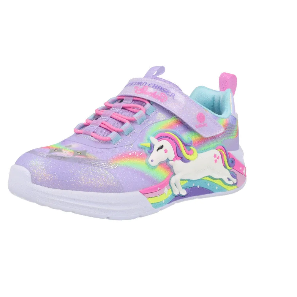 Skechers S-Lights Unicorn Chaser Lavender Trainers