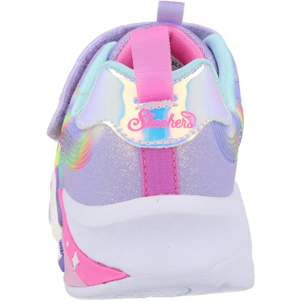 Skechers S-Lights Unicorn Chaser Lavender Trainers