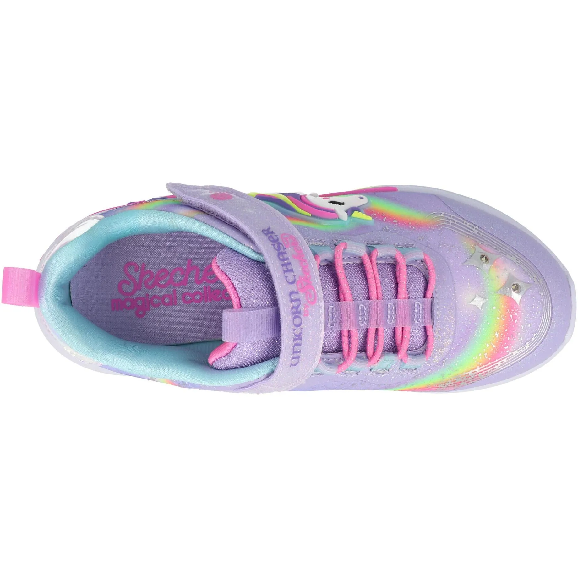 Skechers S-Lights Unicorn Chaser Lavender Trainers