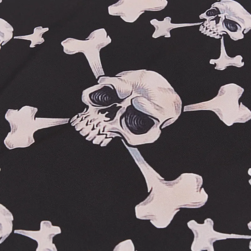 SKULL BUTTON DOWN ALOHA SHIRT