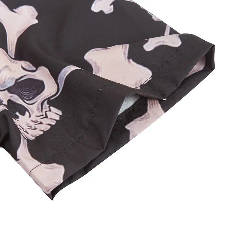 SKULL BUTTON DOWN ALOHA SHIRT