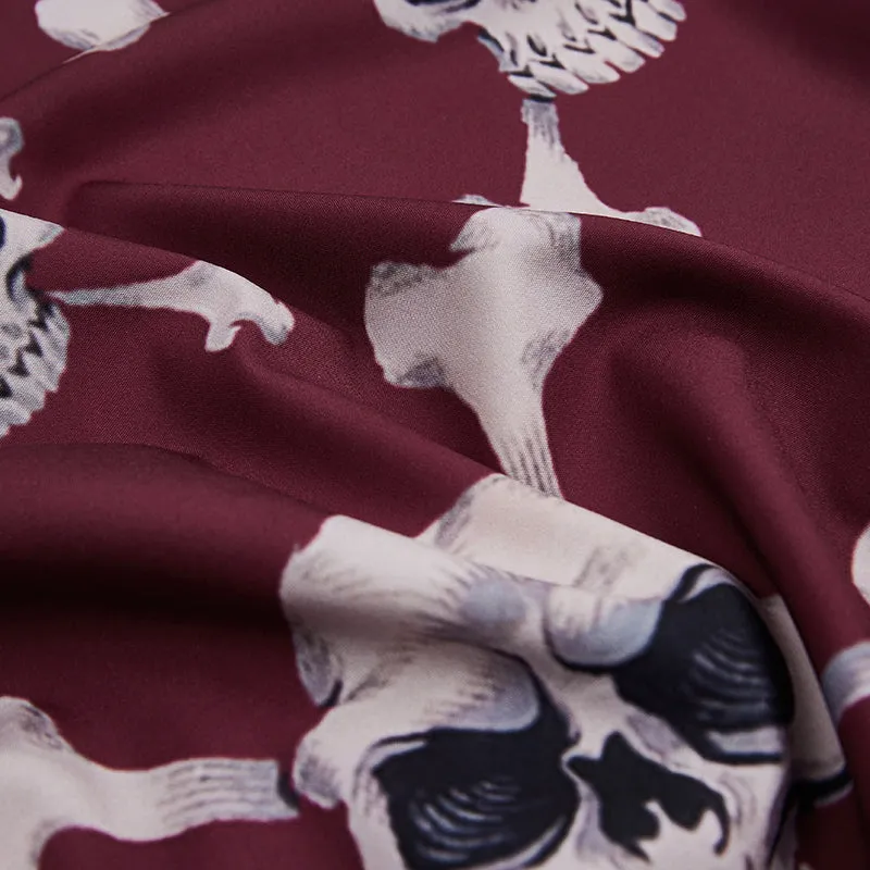 SKULL BUTTON DOWN ALOHA SHIRT