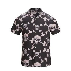 SKULL BUTTON DOWN ALOHA SHIRT