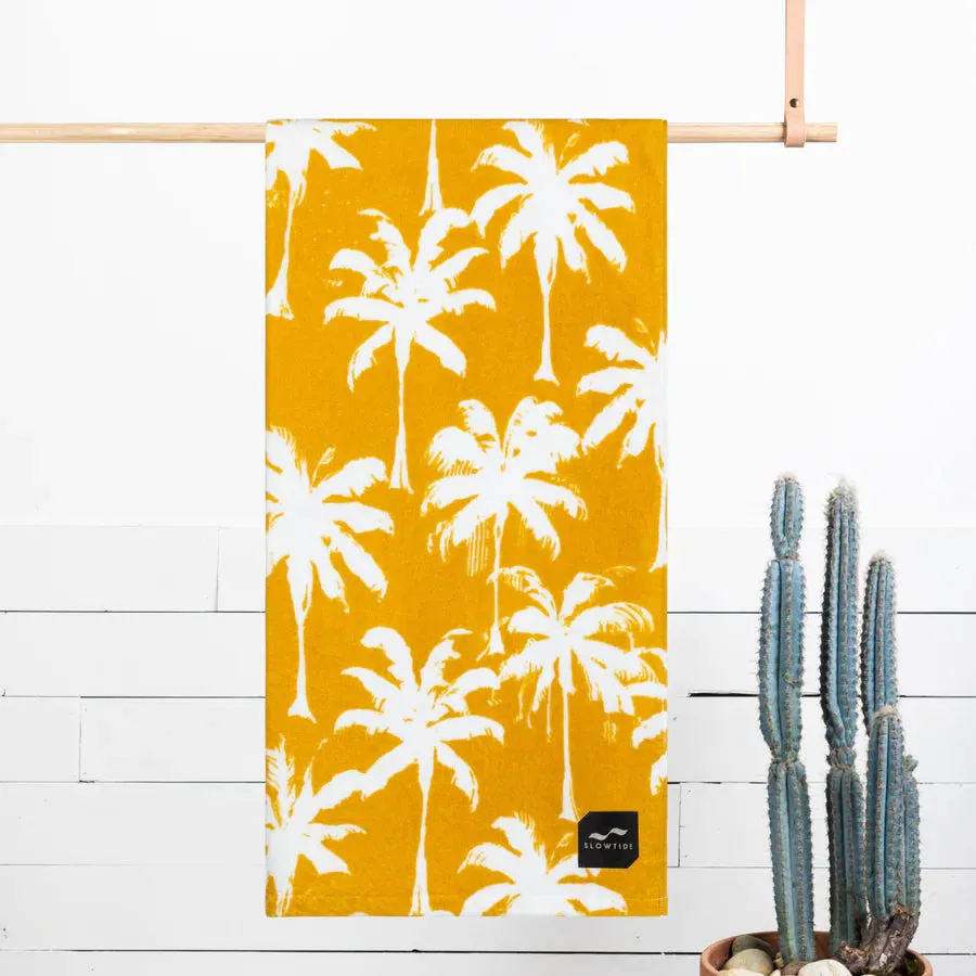 Slowtide Luca Mustard Beach Towel