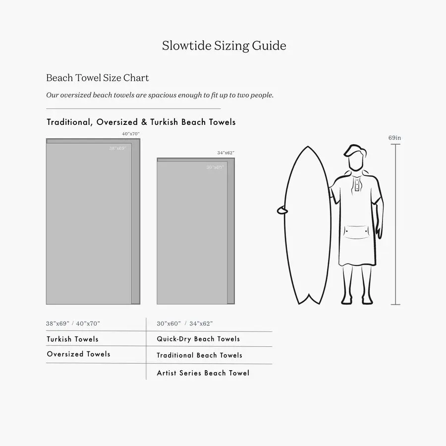 Slowtide Luca Mustard Beach Towel