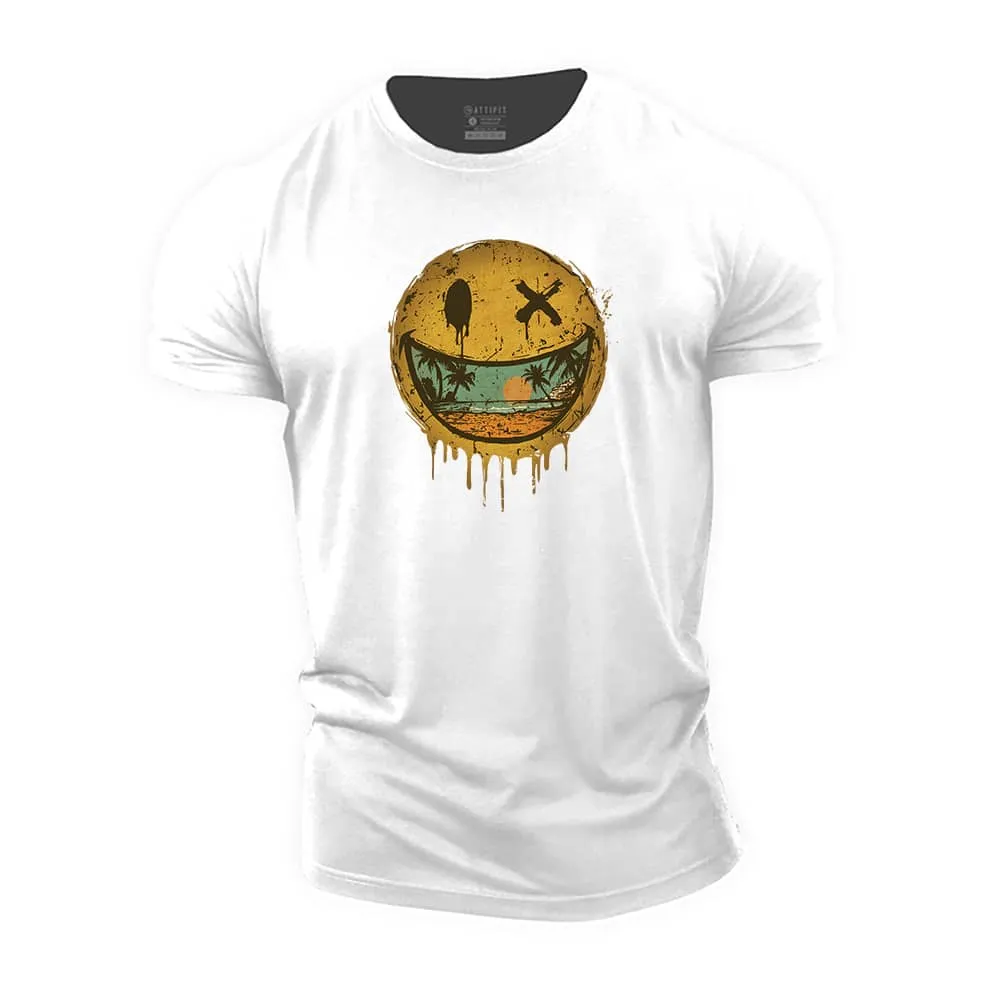 Smiley Vacation Cotton T-Shirt