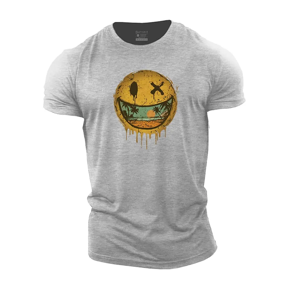 Smiley Vacation Cotton T-Shirt