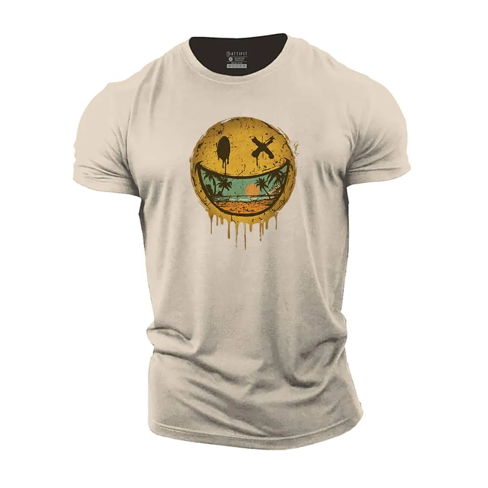 Smiley Vacation Cotton T-Shirt