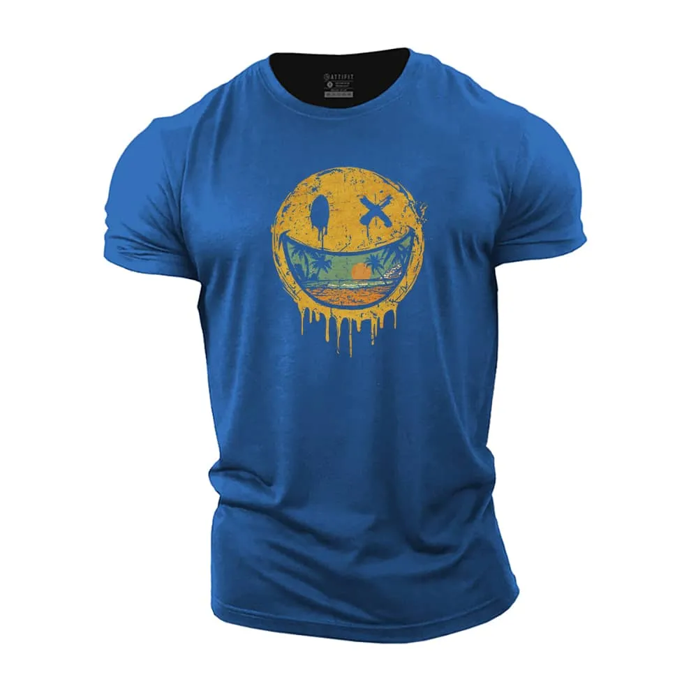 Smiley Vacation Cotton T-Shirt