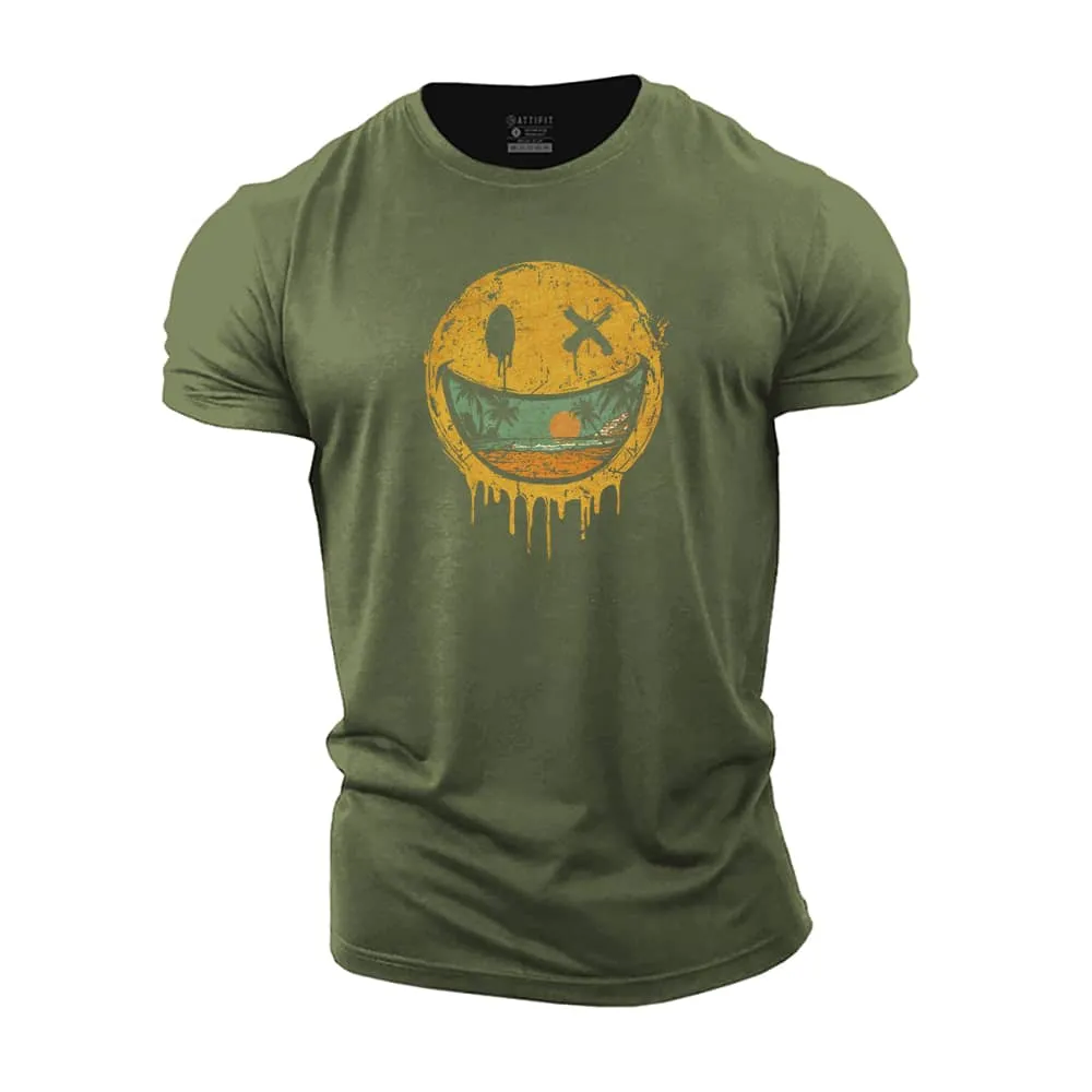Smiley Vacation Cotton T-Shirt