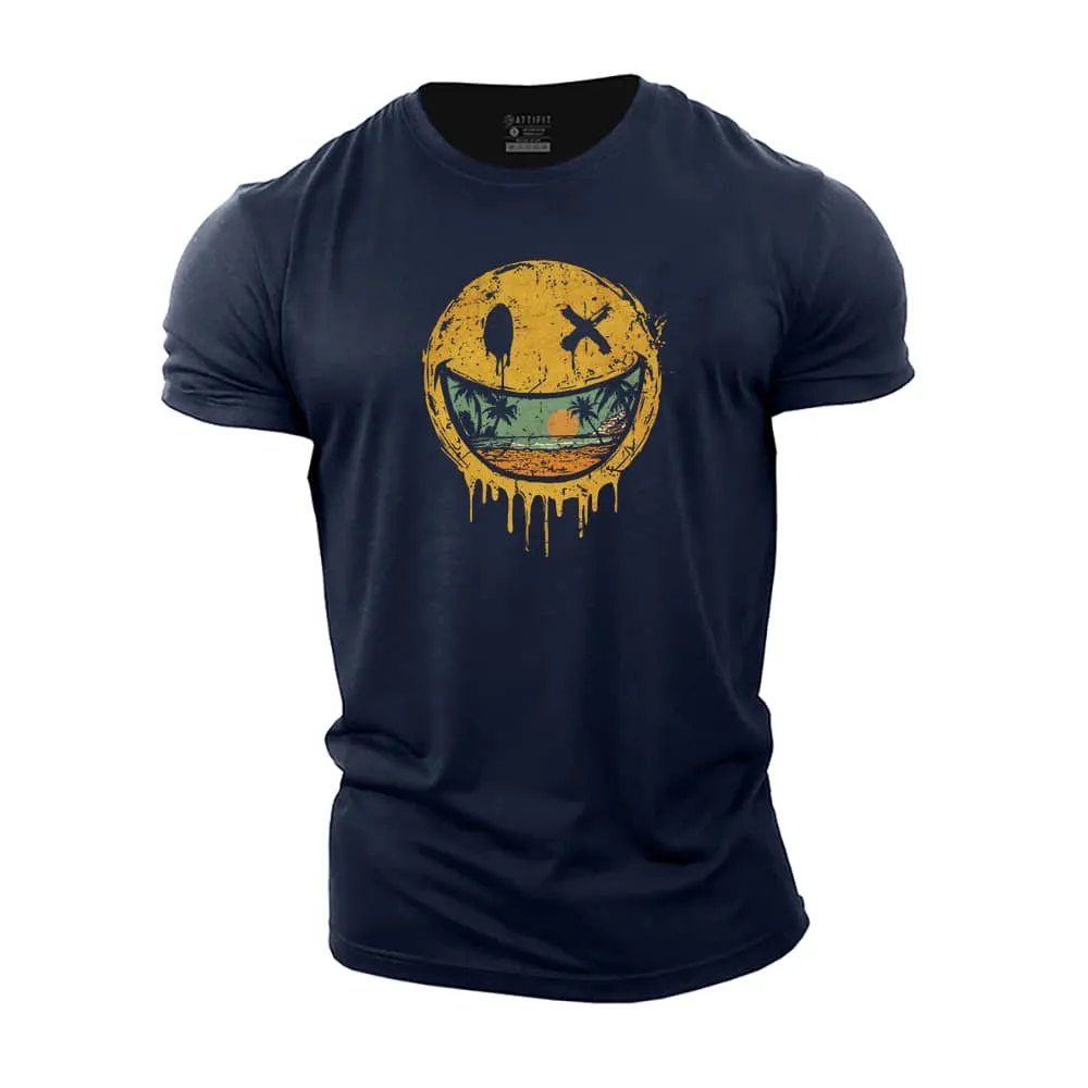 Smiley Vacation Cotton T-Shirt