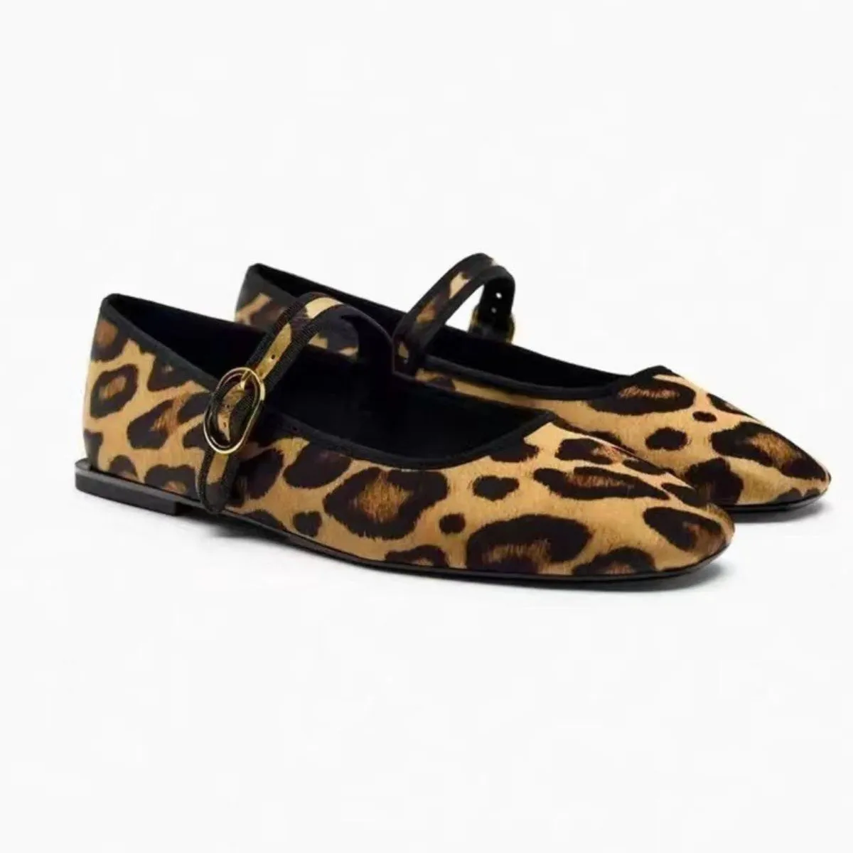 Square Toe Flat Slip-Ons